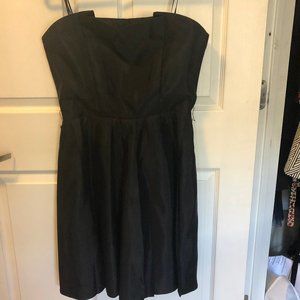 Black strapless cocktail dress